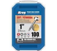 Kreg Tools Vis à trous de poche SPS-C1-100 G 25 mm Revêtu de Zinc Pan-Head Filetage épai