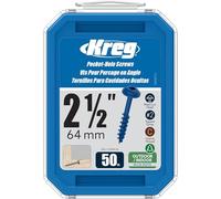Kreg SML-C250B-50 Blue Kote Lot de 50 vis de poche 6,3 cm Filetage grossier, tête Maxi-Loc