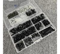 Vis Accessoires Kit De Vis Carrosserie Moto pour Y-AMAHA Xvs 650 1100 Aerox 50 155 Aerox155 700 LTZ 400 Xmax300 Boulons Carénage D'écrou(Nero)