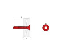 Boîte 500 Vis autoperceuse TFQ acier - SQ2 - 3.9 x 25 mm - TFQ39025