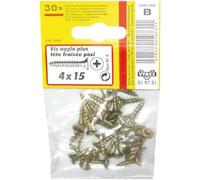 Vis agglo à tête fraisée - Pozi - acier bichromaté - 5x50 mm - VYNEX