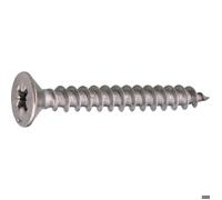 Acton Vis à bois aggloméré Pozidriv PZ3 tête fraisée inox A2 filetage total Ø6x60 mm boîte 100