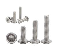 Vis antivol à tête plate biseautée M4 M5 M6 M8, en acier inoxydable 304 A2, avec six lobes hexagonaux inversés.(M5x18mm-20pcs)