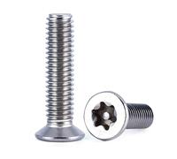 Vis antivol à tête plate en acier inoxydable 304 vis à tête fraisée en fleur de prunier Anti-démontage M3 M4 M5 M6, M4 (50pcs)