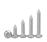 Vis antivol hexagonales à tête ronde en acier inoxydable 304, motif fleur de prunier, M2,9 à M4,8.(25mm,M2.9-20pcs)