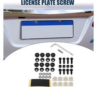 Vis Antivol Pour Plaque D'Immatriculation, Kit De Boulons De Sécurité M6 En Acier Inoxydable Noir Pour Support De Plaque D'Immatriculation De Voiture Avec Vis, 1 Ensemble