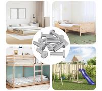 Vis Argenté Acier adapté pour à tête plate Fixation acier Intérieure vidaXL vida