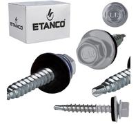 Vis auto-perceuse - ETANCO - 4,8x35 mm - RAL 9006 - 250 pièces - Acier galvanisé - Fixation sur bois