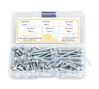 Vis Auto - Perceuse Hexagonale M4.2, 110 Pièces, 6 Tailles, Acier Carbone Antirouille - Assortiment Complet, Utilisation Industrielle et Polyvalente