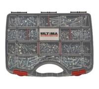 Vis auto-perceuses tête hexagonale acier zinguée blanc DIN 7504-K coffret de 905 - - COF155