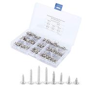 Vis Auto - Taraudeuse en Acier Carbone Nickelé, Lot de 400pcs M3 - Haute Résistance, Filetage Précis, Adapté Bois Plastique Métal