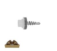 Vis autoperceuse 4,8x35 mm RAL 9010 blanche tête hexagonale joint P14 par 100