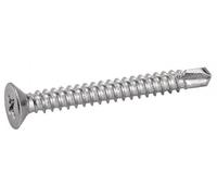 Vis autoperceuse à tête fraisée Phillips en acier zingué blanc - ACTON - 33301X