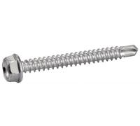 Vis autoperceuse à tête hexagonale et embase crantée en acier zingué blanc - ACTON - 33401X