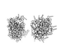 Vis Autoperceuse Acier Inoxydable, Ensemble 100 Pièces Hexagonal 4,2x16mm et 4,8x16mm - Haute Résistance, Têtes Hexagonales Polyvalentes, Pour Réparation Mobilier et Installation