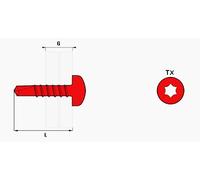 Scell-it Vis autoperceuses AC TCX - 4,2 x 25 mm TX20 Tête cylindrique Acier - Boîte de 500