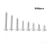Vis Autoperceuse Inox 304, M3.5, Tête Plate Croix, Lot de 200pcs - Haute Résistance, Anti - Rouille, Usage Polyvalent
