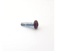 Vis autoperceuses 3,5x13 mm RAL 8012 brun rouge tête cylindrique Ph zinguées par 100