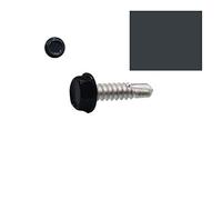 Vis autoperceuses 3,5x9,5 mm RAL 7016 gris anthracite tête hexagonale zinguée par 100