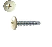 Vis autoperceuses 4,2x13 mm RAL 1015 ton pierre tête rondelle par 100
