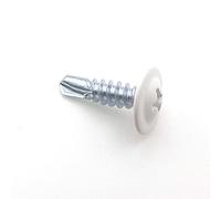 Vis autoperceuses 4,2x16 mm RAL 9016 blanc signalisation tête rondelle large Ph zinguées par 100