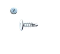 Vis autoperceuses 4,2x25 mm blanc pur RAL 9010 tête type rivet par 100