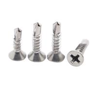 Vis autoperceuses à tête plate en acier inoxydable 410, 10/20 pièces, M3.5, M4.2, .8, M5., M6.3(38mm,M5.5 10pcs)