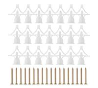 Vis autoperceuses for plaques de plâtre, chevilles d'expansion for cloisons creuses, chevilles d'ancrage for plaques de plâtre, fixations for cloisons sèches, boulons(White-Aircraft,40PCS(20sets))