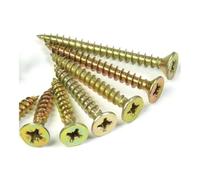 Vis autoperceuses Phillips Pan, Vis à tête plate autotaraudeuses M4 for bois de cloison sèche 8-30mm 50 pièces avec tournevis(12mm)