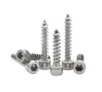 Vis Autotaraudeuse 20-200 pièces 304 vis hexagonale en acier inoxydable M1.7 M2 .6 M3 .5 M4 M5 tête à six pans creux autotaraudeuse(4mm,M1.7 (200pcs))
