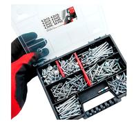 Vis autotaraudeuse 290 pièces, autoforeuse metal, autoperforante | boite a vis compartimentée, coffret visserie, bricolage professionnel, Lun Fix