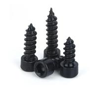 Vis autotaraudeuse à six pans creux M2 M2.6 M3 M3.5 M4 M5 M6, niveau 8.8, vis en Zinc noir/Nickel for haut-parleur(Black Zinc,M6X30mm(20PCS))