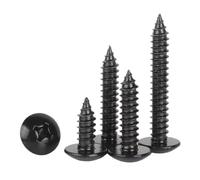 Vis autotaraudeuse à tête bombée Phillips croisée en acier inoxydable 304 noir, grandes vis à bois plates en forme de champignon M3 M4 M5 M6(10mm,M4-20pcs)