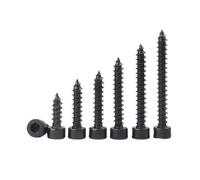 Vis autotaraudeuse à tête hexagonale creuse M2 M2.6 M3 M3.5 M4 M5 M6, en acier au carbone noir de classe 8.8(18mm,M4(30pcs))