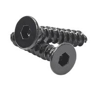 Vis autotaraudeuse à tête plate hexagonale creuse for bois M3-M6 16-40 mm acier au carbone 8.8, 10/20/50 pièces(30mm,M5 20pcs)