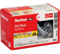 Vis autotaraudeuse avec goupille Fischer SX Plus; PZ2; 6 0x30 mm; 50 unités