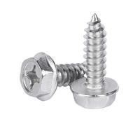 Vis autotaraudeuses 304 en acier inoxydable, 1/2/5/10/20/50 pièces, vis hexagonales à bride hexagonale croisée, clous bois M3 M4 M5 M6(M5x55 10pcs)