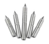 Vis autotaraudeuses à double extrémité en acier inoxydable, argent M4 M5 M6 30-50mm(20pcs M6X50mm)