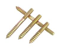 Vis autotaraudeuses à Double extrémité M6 M8, plusieurs tailles, goujon fileté bois à métal, 50 pièces(M6x50mm)