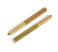 Vis autotaraudeuses à Double tête jaune zinguées M4 M5 M6 for meubles en bois 30 pièces(M6x25mm)