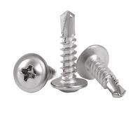 Vis autotaraudeuses à grande tête plate en acier inoxydable 50pcs M4.2 M4.8 410(16mm,M4.2)