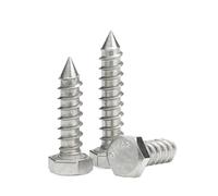 Vis autotaraudeuses à six pans creux en acier inoxydable 304 M5 M6 M8 M10 M12 for le travail du bois(M10x40mm 5pcs)