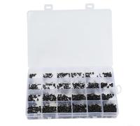 Vis autotaraudeuses à tête cruciforme en acier au carbone pour usage industriel, 720 ou 1100 pièces au pouce carré dans une boîte de rangement (A)