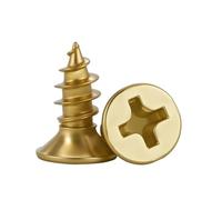 Vis autotaraudeuses à tête cruciforme KA en acier au carbone plaqué or, petites vis à queue conique à tête plate for l'électronique M2 M2.3 M2.6 M3M4(14mm,M2.3 (300pcs))