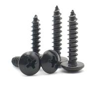 Vis autotaraudeuses à tête cruciforme M3 M3.5 5/6/8-30 mm en acier au carbone noir (lot de 50)(8mm,M3 (50pcs))