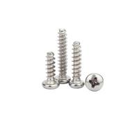 Vis autotaraudeuses à tête cylindrique cruciforme en acier inoxydable 304, 20/100 x M1,2, M1,4, M1,7, M2, M2,6, M3, M3,5, M4, M5, for projets en bois et en métal(4m,100pcs M1.4)
