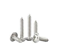 Vis autotaraudeuses à tête cylindrique cruciforme en acier inoxydable 304, 20/50/100/200 pièces, M1.4, M1.7, M2.6, M3-M5, avec rondelle(6mm,M2.6 (100pcs))