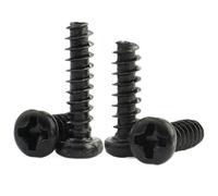 Vis autotaraudeuses à tête cylindrique encastrée en acier inoxydable noir M3 M4, 100 pièces(5mm,M3 (100pcs))