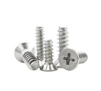 Vis autotaraudeuses à tête fraisée cruciforme en acier inoxydable M1 M2 M2.6 M3 M4 M5 (10 à 100 pièces)(5mm,M2.3 100pcs)