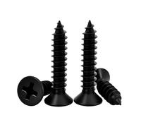 Vis autotaraudeuses à tête fraisée cruciforme noire en acier inoxydable 304 M2 M2.6 M3 M3.5 M4 M5 for le travail du bois électronique(Length 25mm,M5 (15Pcs))